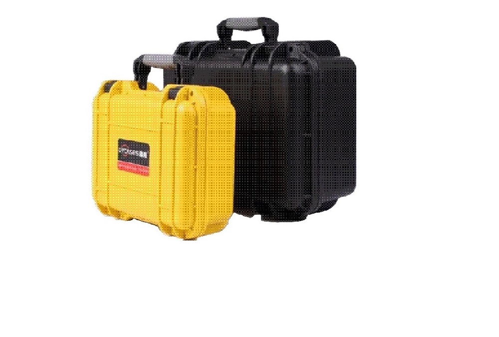 航空箱圖片，黑色開模塑料箱，黃色開模工具箱